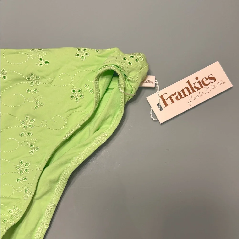 NWT Frankies Bikinis Jasper Eyelet High-Cut Bikini Bottom